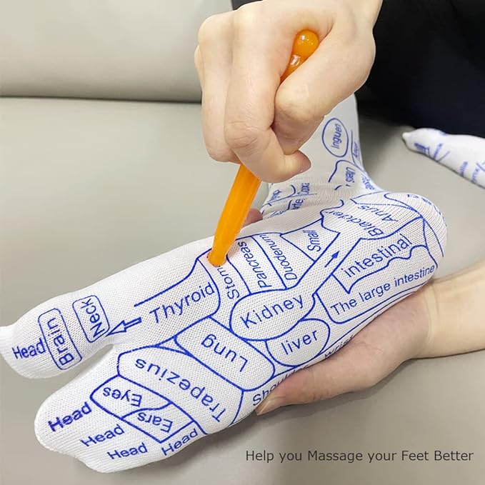 Reflexology Foot Massage Socks - Get  FREE Massage Stick