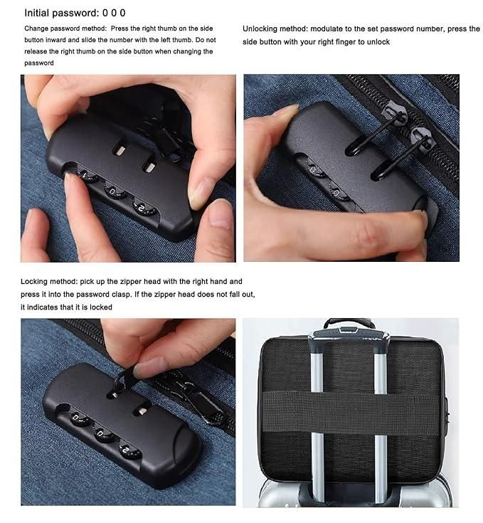 PORTABLE PREMIUM DOCUMENT ORGANIZER BAG WITH CODE LOCK - BEST FOR TRAVEL, HOME, OFFICE
